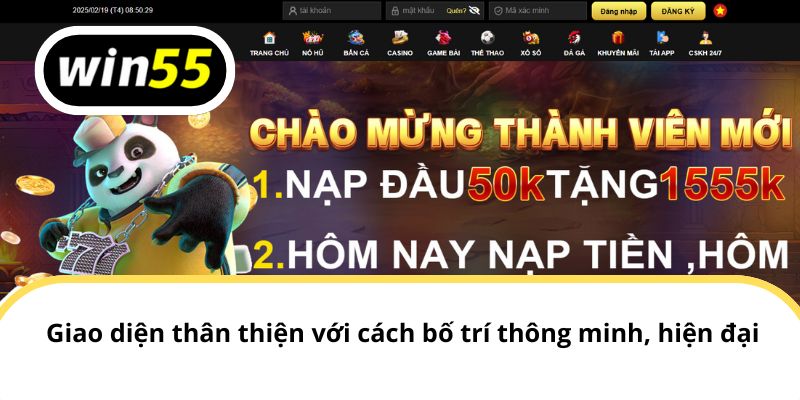 Giao diện thân thiện với cách bố trí thông minh, hiện đại